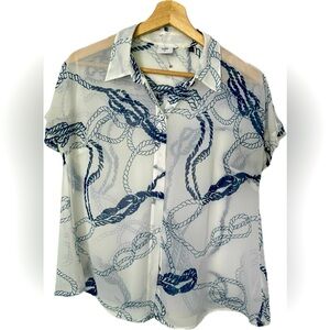 Cabi boating blouse XS women’s shirt short sleeve TOP